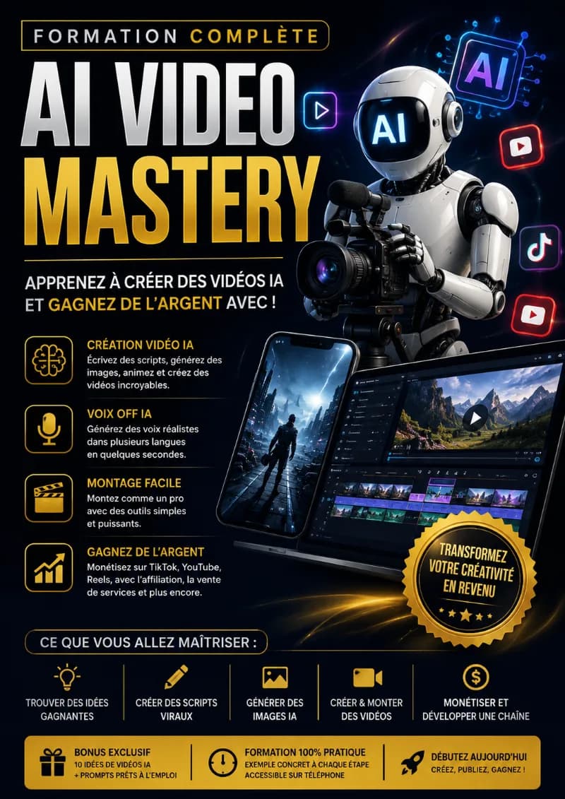 AI Video Mastery – Créez des vidéos AI et gagnez de l’argent